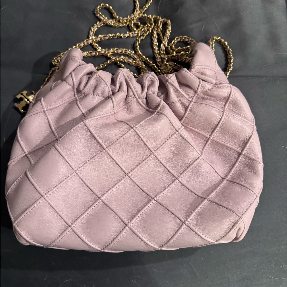 Tory Burch Quilted Hobo Bag - Light Purple